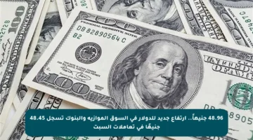 48.96 جنيهاً.. ارتفاع جديد للدولار في السوق الموازية والبنوك تسجل 48.45 جنيهًا في تعاملات السبت